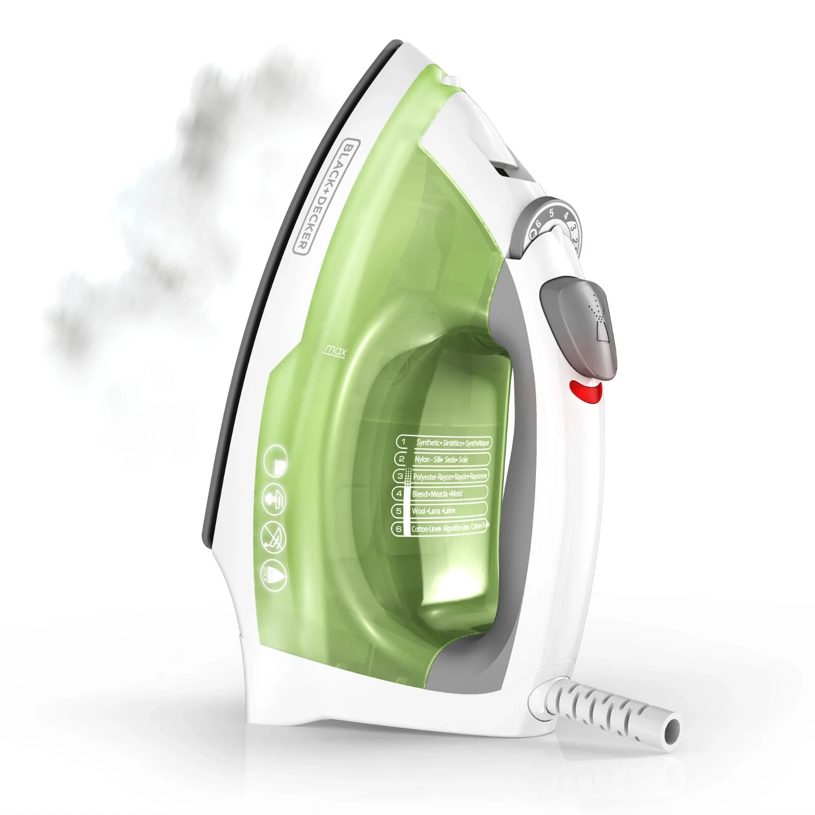 Black+Decker Easy Steam Compact Steam Iron IR02V‑T Portable