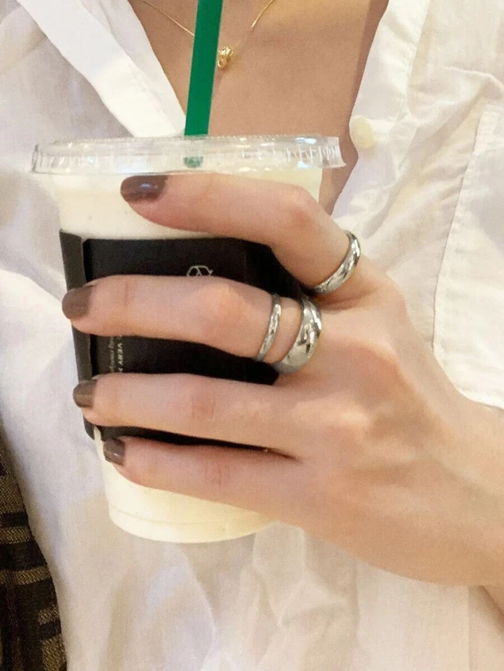 Anillos Sortijas Argollas de Plata 925 Para Mujeres Joyeria 3 Piezas Compromisos - Image 2 of 4