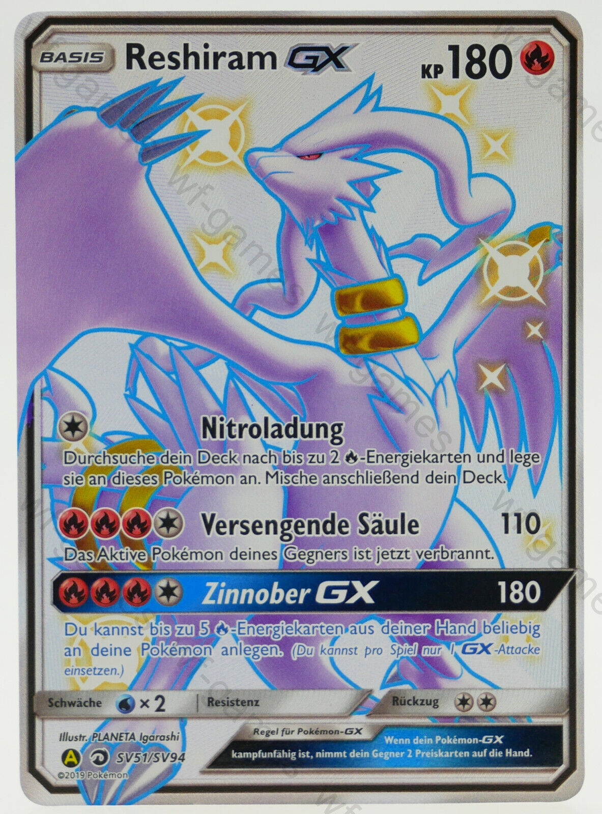 Pokémon Reshiram GX SV51/SV94 Hidden Fates Shiny Metal Gold Card Rare for  Sale in Brooklyn, NY - OfferUp