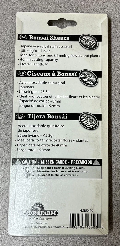 Tijeras Bonsai HGBS400 40Mm / 3 juegos en esta caja! Foto 2 de 2