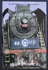 Sao Tomé e Principe: Michel Block-Nr. 367 "Dampfloks" aus 1997, gestempelt