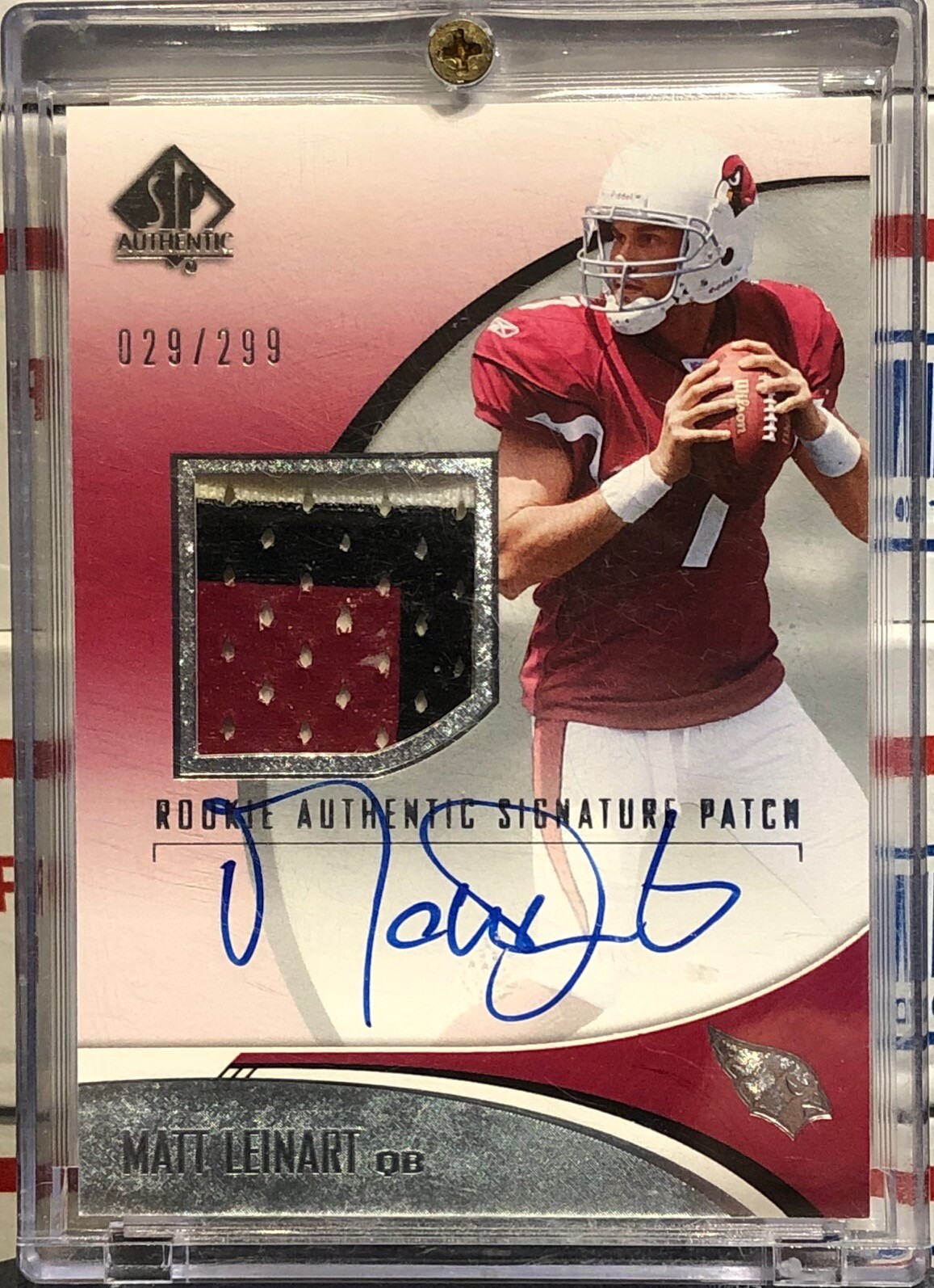 Matt Leinart Arizona Cardinals 2006 SP AUTHENTIC , #246, ROOKIE, AUTO, 3 COLOR JERSEY, #029/299 