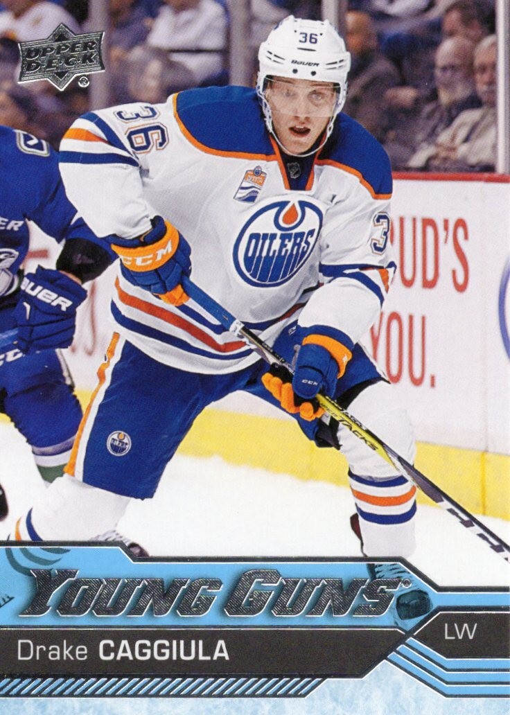 2016/17 DRAKE CAGGIULA UPPER DECK YOUNG GUNS ROOKIE #455 EDMONTON OILERS!  dm