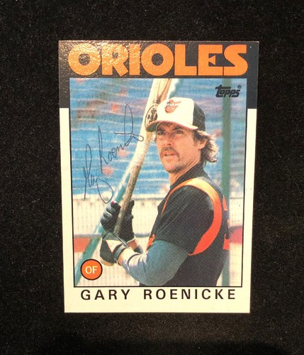 GARY ROENICKE 1986 TOPPS AUTOGRAPHED SIGNED AUTO BASEBALL CARD 494 ORIOLES - Picture 2 of 2