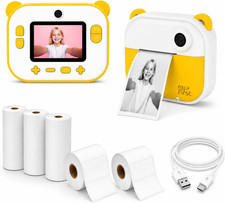 Insta Wi, Instant Print Camera for Kids, 12MP, Wifi Version, Yellow