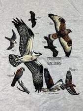 Field Guide To Raptors 2-sided T-shirt Size Medium Garden Companions