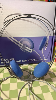 AIAIAI Tracks Brain Dead Edition Stereo Headphones Blue Silver 3.5