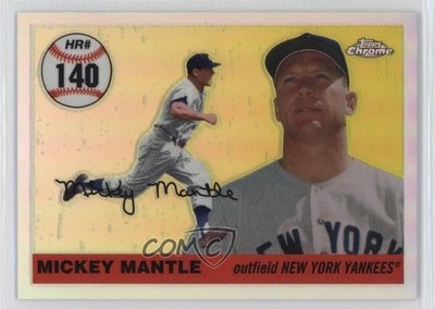 2007 Topps Chrome Home Run History Refractor /500 Mickey Mantle #MHRR140 HOF 1e0