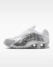 Nike Shox R4 SE Metallic Silver White Grey Athletic Sneaker IR5163-001 Men Sizes