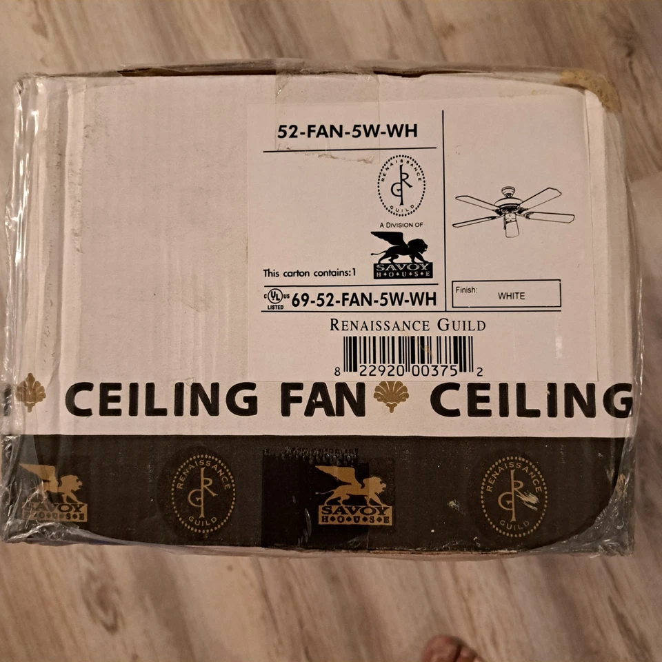 Savoy House Builder Specialty White Energy Star 52" x 13.25" Airflow Ceiling Fan - Image 2 of 4