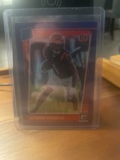 2021 Panini Donruss Optic - Rated Rookie Ja'Marr Chase #207 Purple Shock...