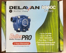 New Delavan Cast Iron 8 Roller Pump 8900C 150 PSI 24.0 GPM. Rotates CCW 