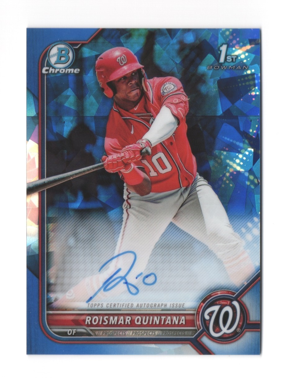 2022 Bowman Sapphire Roismar Quintana #BPSA-RQ 1st Sapphire Refractor Auto