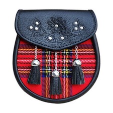 CLOUD KILT Royal Stewart Tartan Sporran One Size,