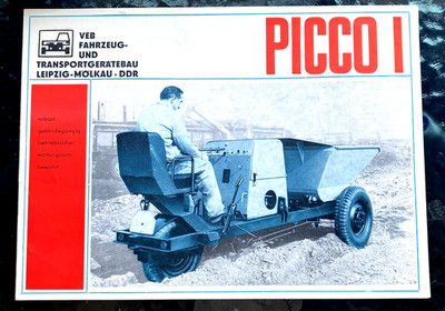 Toprarität PICCO I DDR 1970 Original Prospekt Dumper Dreikantfeile Top