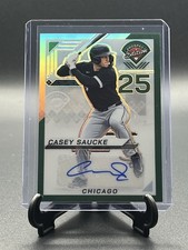 2025 Panini Prospect Edition - Casey Saucke II #65 Green Prizm Signatures...