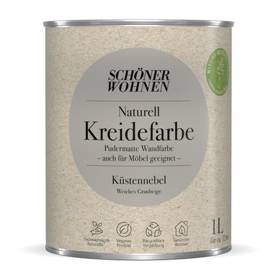 Kreidefarbe Naturell Wandfarbe 1 Liter Matt Innenfarbe Farbwahl Schöner Wohnen