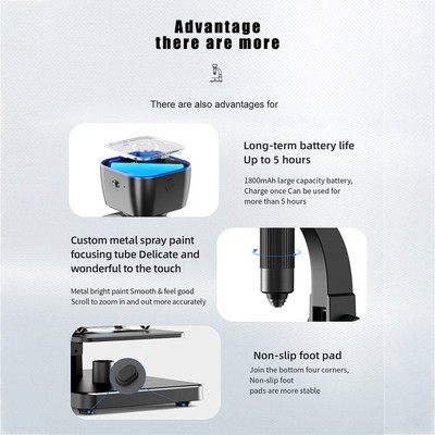 WiFi Digital Microscope Dual Lens WiFi USB Connection 5MP 2000X Magnification CB