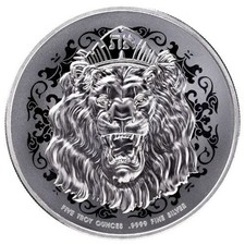 2026 - 5 oz .9999 Fine NIUE Roaring Lion Silver Coin BU in Capsule - 1000 minted