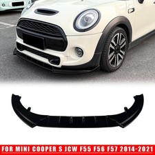 Frontspoiler Splitter Lippe Für Mini Cooper JCW F55 F56 F57 14-21 Schwarz Glanz