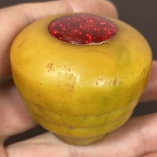 Vtg Jeweled Butterscotch Green Bakelite Gear ...