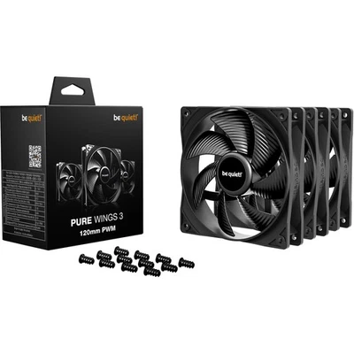 be quiet! Pure Wings 3 120mm PWM 3-Pack, Gehäuselüfter, schwarz