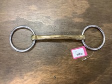 6  Loose ring Mullen mouth/straight Herm Sprenger snaffle bit, Draft size