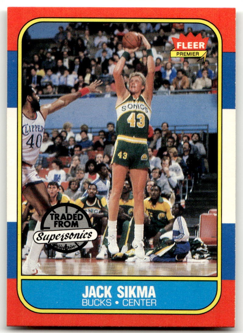 1986-87 Fleer #102 Jack Sikma Milwaukee Bucks NM-MT or Better! SET BREAK!