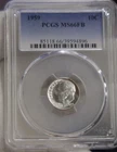 1959 US Roosevelt Silver Dime 10c PCGS MS66FB