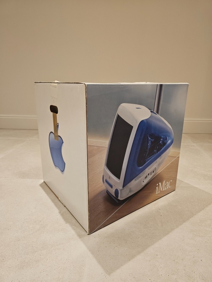 Vintage Apple Imac G3 Indigo Blue 500MHZ Working With Original Keyboard ...