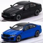 Howie Model 1:64 M5 F90 Black/Marina Bay Blue Brown Interior Diecast Model Car