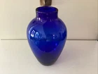 Blenko Art Glass Vase Cobalt Sapphire Blue Urn Stunning 14” Signed