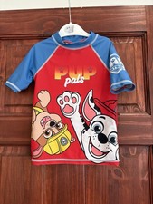 NICKELODEON PRIMARK Paw Patrol Short Sleeve Swimming Costume Top, Age 3-4 Years