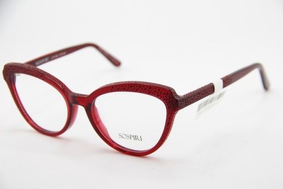 NEW SOSPIRI ROSVITA 252/A CLEAR RED CRYSTALS AUTHENTIC EYEGLASSES 53-18 K1