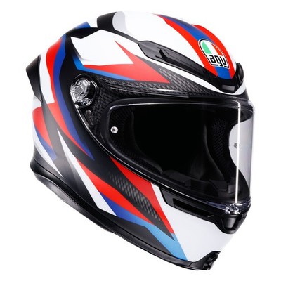AGV K6-S Timewarp rot/weiß/blau Sport Touring Urban Motorrad Helm E2206 L
