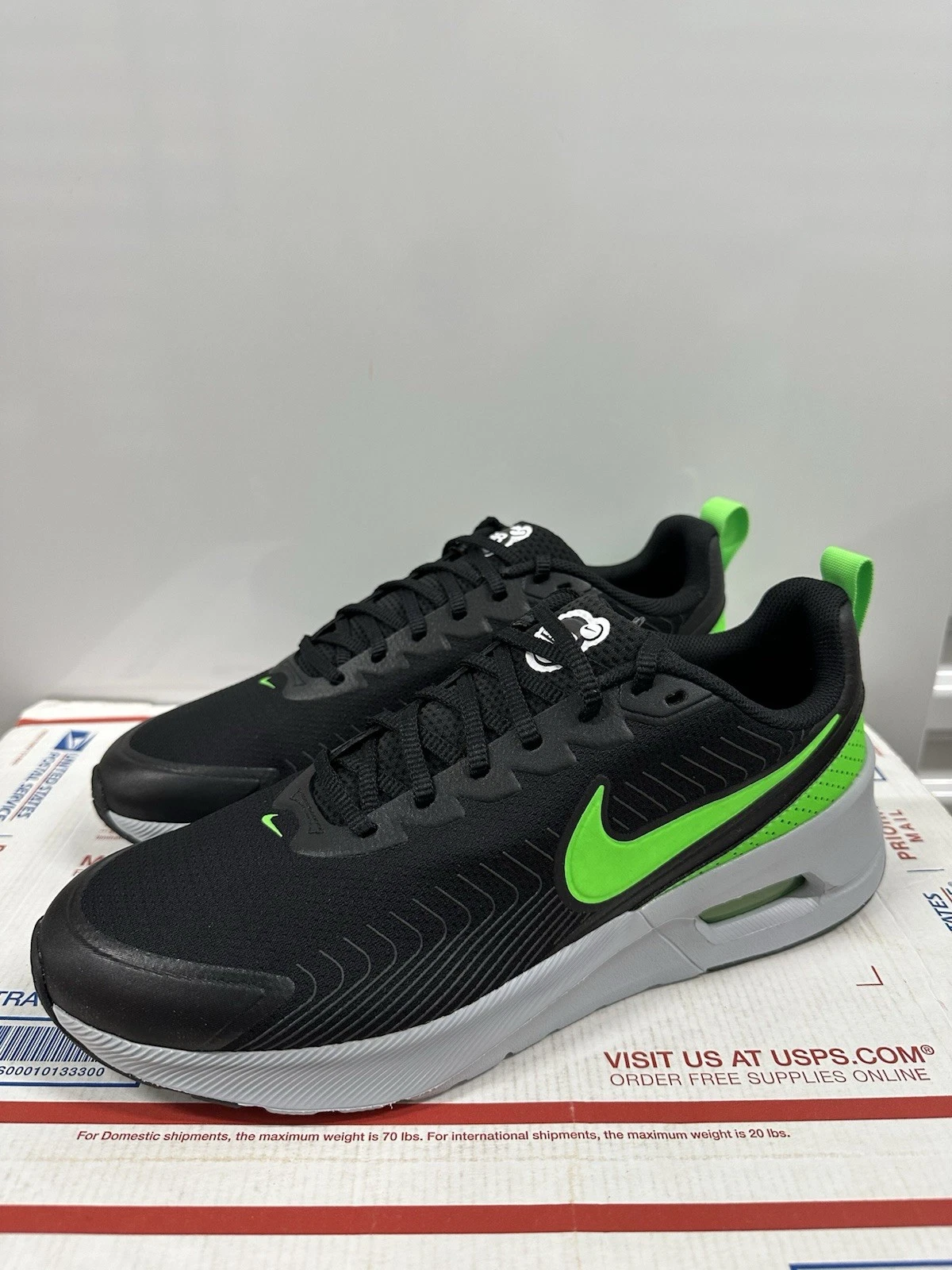 Nike Air Max Nuaxis ‘Black Green Strike’ HV5754 010 Size 12
