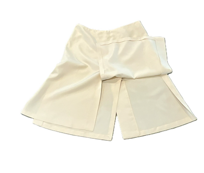 Vintage PRADA Silk Midi Skirt 4-Slit Minimalist Ivory Beige Size