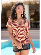 Printed Dolman Sleeve Top