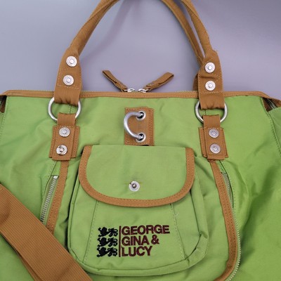 GGL George Gina & Lucy Green Nylon Bag Large Vintage Y2k 2008
