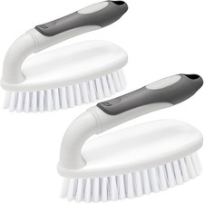 Stiff Bristle Cleaning Brush with Handle for Kitchen, Bathtub,