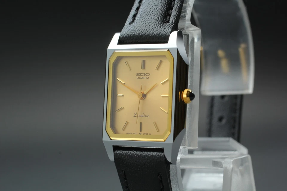 Reloj de mujer vintage 1982 N como nuevo Seiko Exceline 1221-5020 aleación recubierta de oro Qz JAPÓN Foto 4 de 4