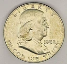 1958-D Ben Franklin SILVER Half Dollar USA Collector Coin 90% Liberty Bell 50c