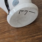 Very Beautiful Sandra Magsamen Studio Pottery Vase Yellow Cat Signed RARE 6.3" — photo 8