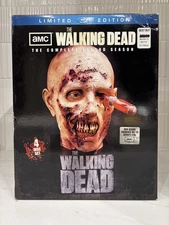 Walking Dead Season 2 Complete Set Blu Ray w/ McFarlane Zombie Head Statue
