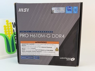 MSI PRO H610M-G DDR4 LGA 1700 Intel H610 SATA 6Gb/s Micro ATX Intel Motherboard