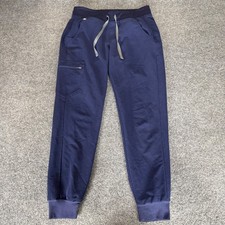 FIGS Zamora Jogger Scrub Pants Womens Small Navy Blue Medical Stretch Uniform