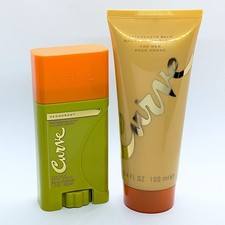 2 X CURVE Liz Claiborne 3.4 oz Aftershave Balm and 1.7 oz Deodorant for Men