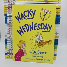 Lot Of 33 Beginner Books Dr Seuss Cat In The Hat Wacky Wednesday