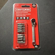 CRAFTSMAN Ratcheting Screwdriver Bit Set 10pc Phillips Slotted Torx (CMHT68008)