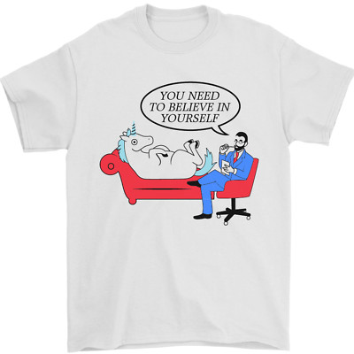 Believe IN Yourself Lustig Einhorn Herren 100% Baumwolle
